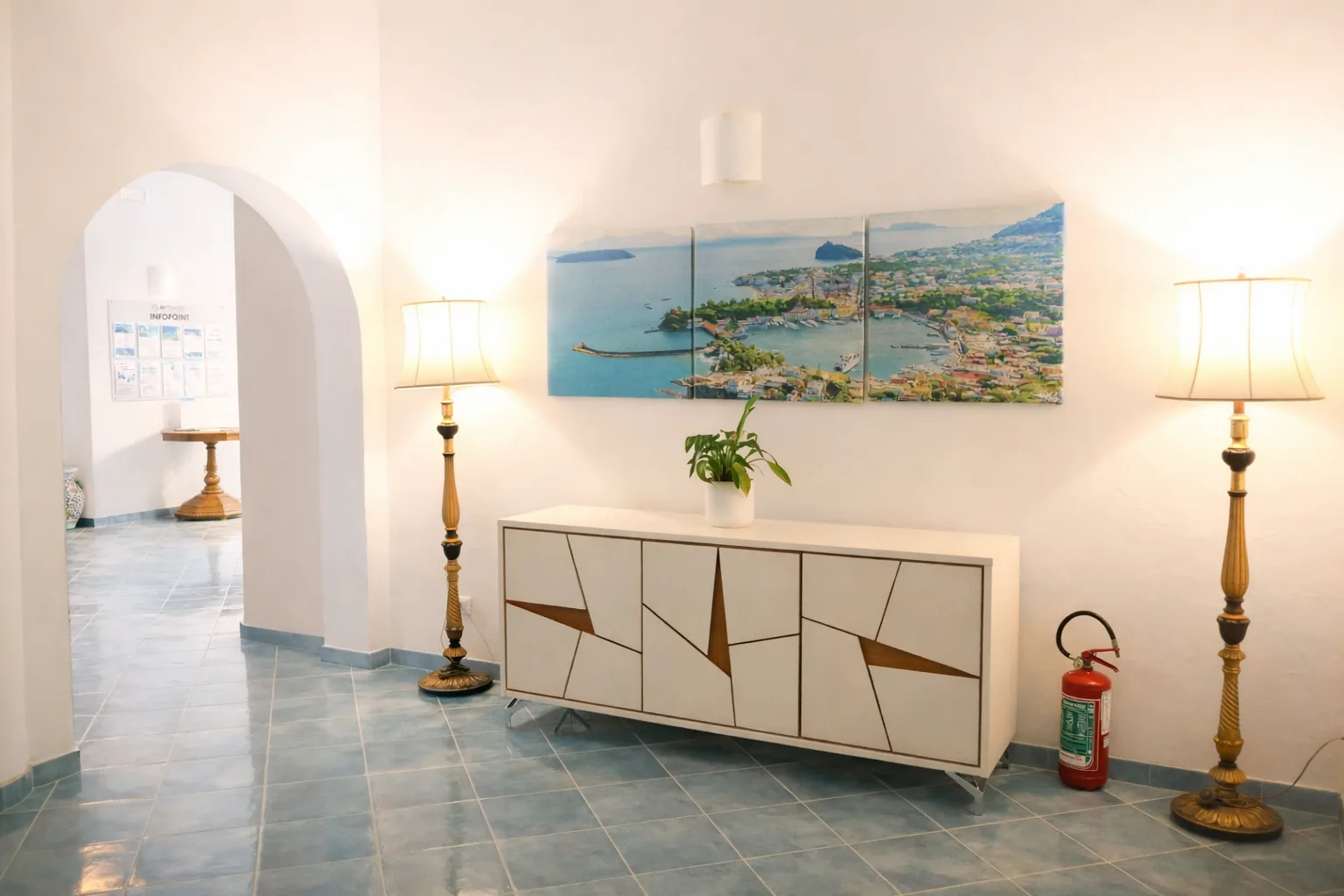 Lobby im mediterranen Stil